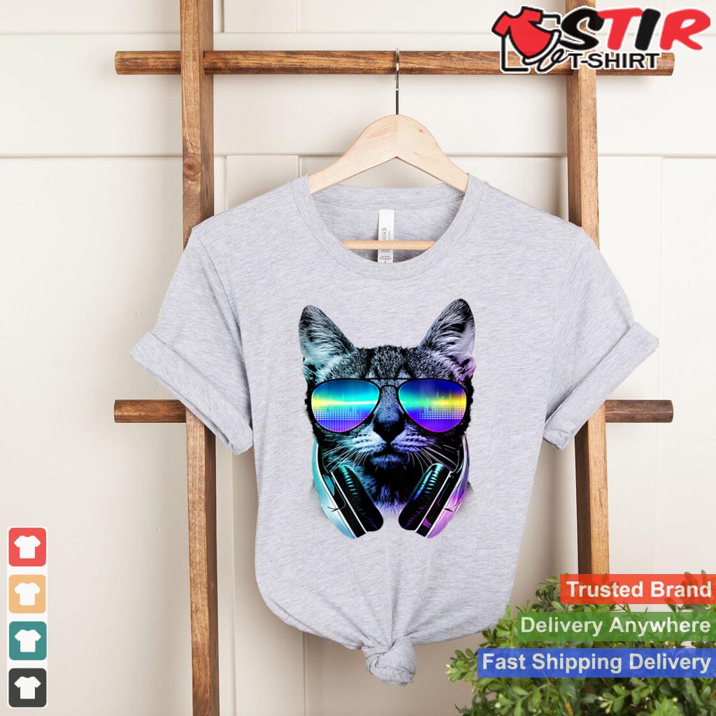 Rave Cat Edm Kitten Dj Kitty Tech House Music Underground Shirt Hoodie Sweater Long Sleeve
