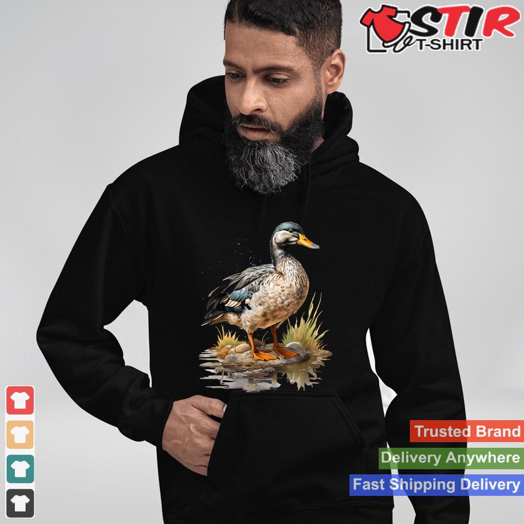 Realistic Nature Volatile Mallard Duck Gift_1 Shirt Hoodie Sweater Long Sleeve