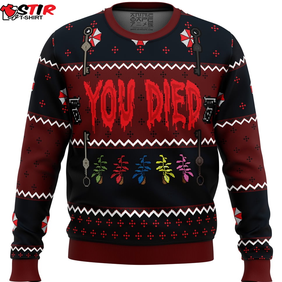 Resident Evil You Died Ugly Christmas Sweater Stirtshirt