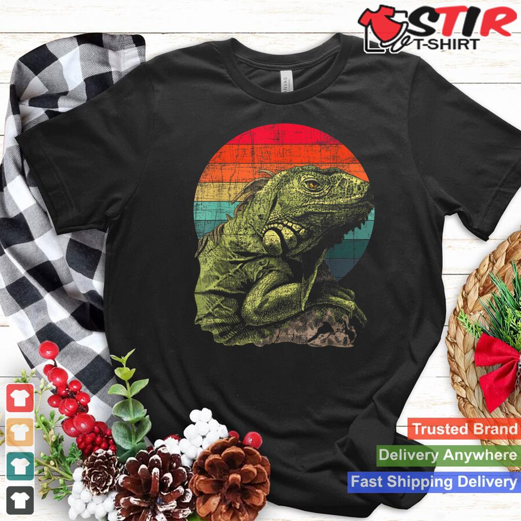 Retro Iguana Sunset   Reptile Herpetologist Herpetology Shirt Hoodie Sweater Long Sleeve