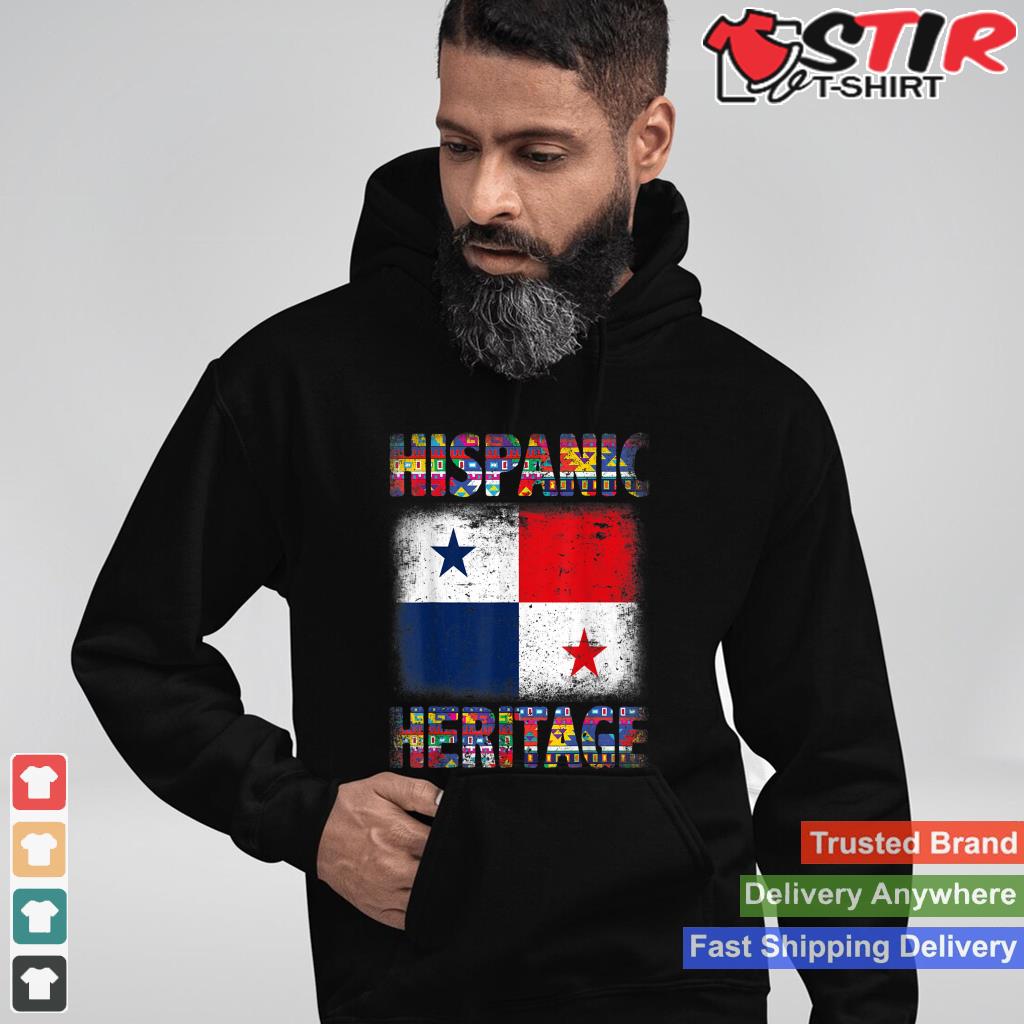 Retro Panamanian Hispanic Heritage Month Panamanian Flag Shirt Hoodie Sweater Long Sleeve
