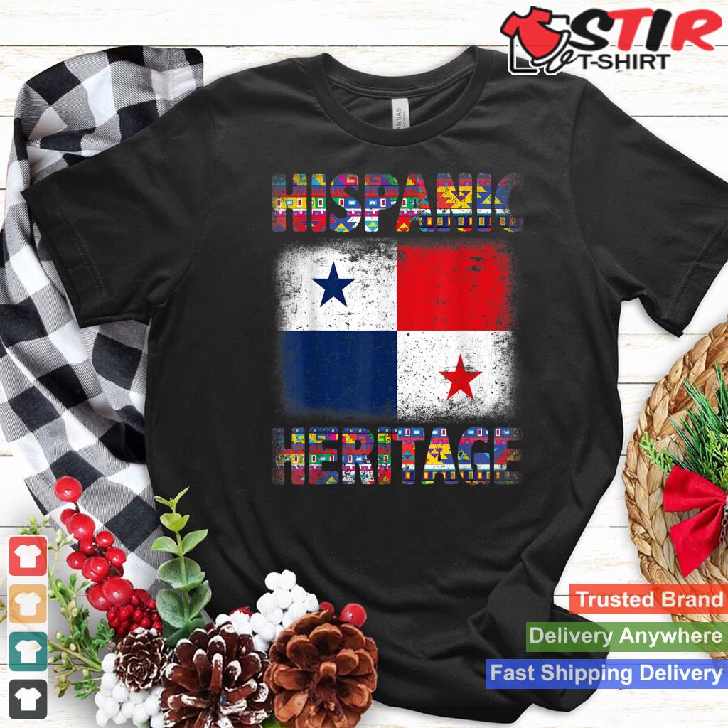 Retro Panamanian Hispanic Heritage Month Panamanian Flag Shirt Hoodie Sweater Long Sleeve