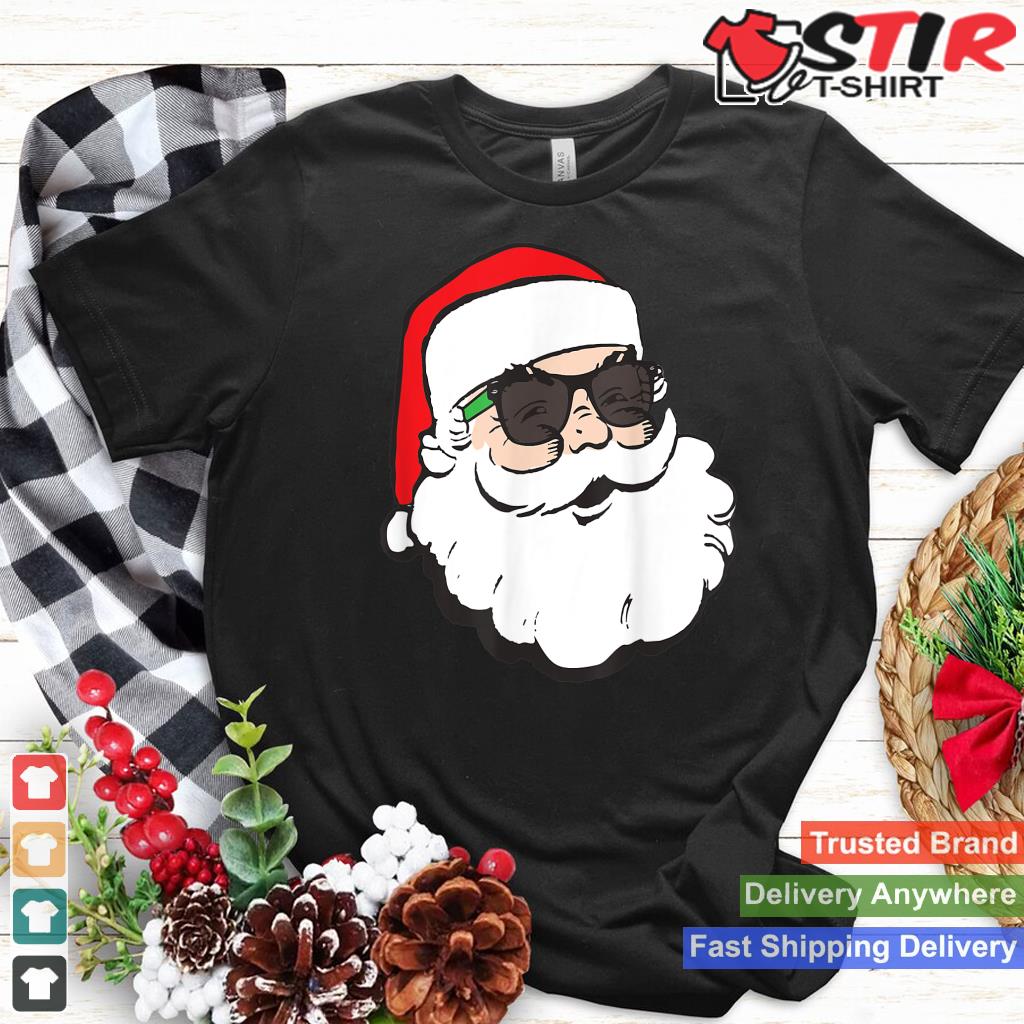 Retro Santa Sunglasses Christmas Party Shirt Hoodie Sweater Long Sleeve