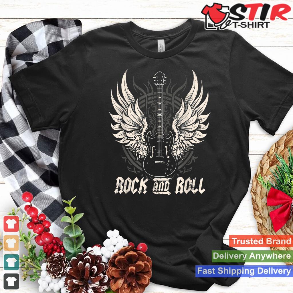 Rock And Roll Guitar Vintage Rock Music Shirt Hoodie Sweater Long Sleeve
