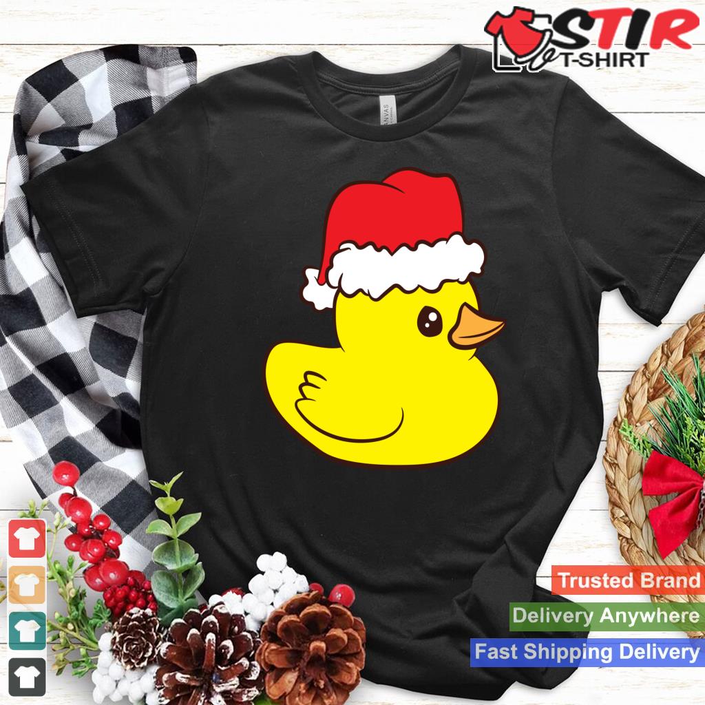 Rubber Duck With Santa Hat Cute Rubber Duck Christmas Long Sleeve