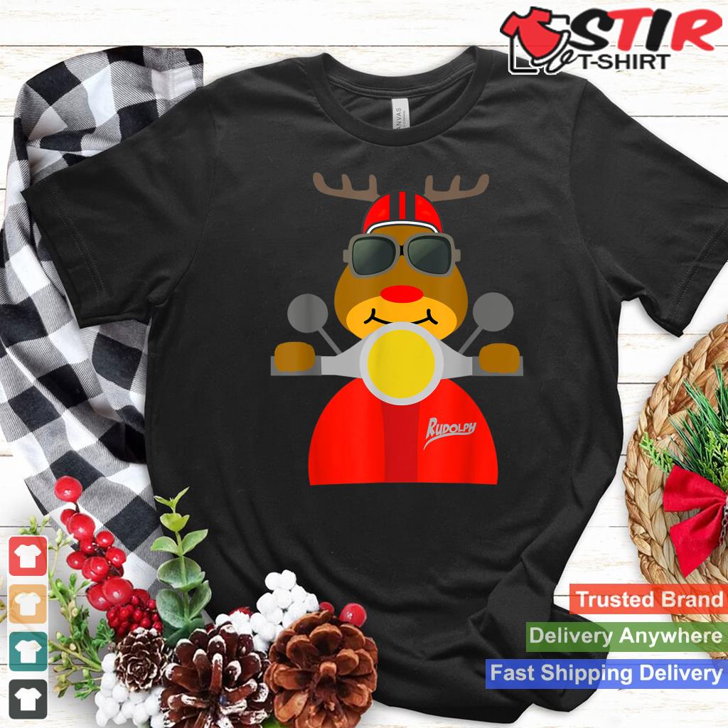 Rudolph By Motorcycle Christmas Is Coming Navidad_1 Shirt Hoodie Sweater Long Sleeve
