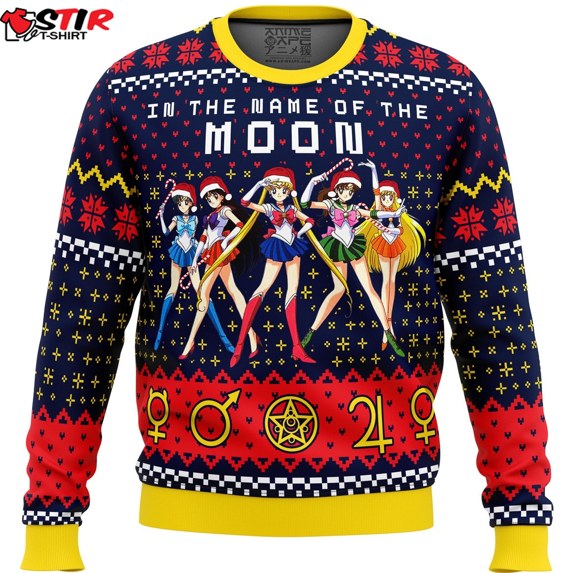 Sailor Moon In The Name Of The Moon Ugly Christmas Sweater Stirtshirt