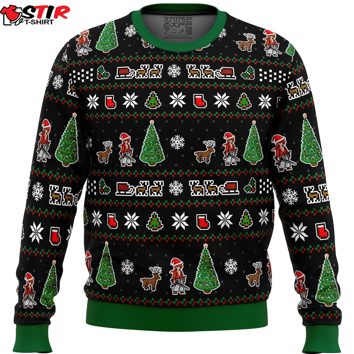 Samurai X Christmas Tree Ugly Christmas Sweater Stirtshirt