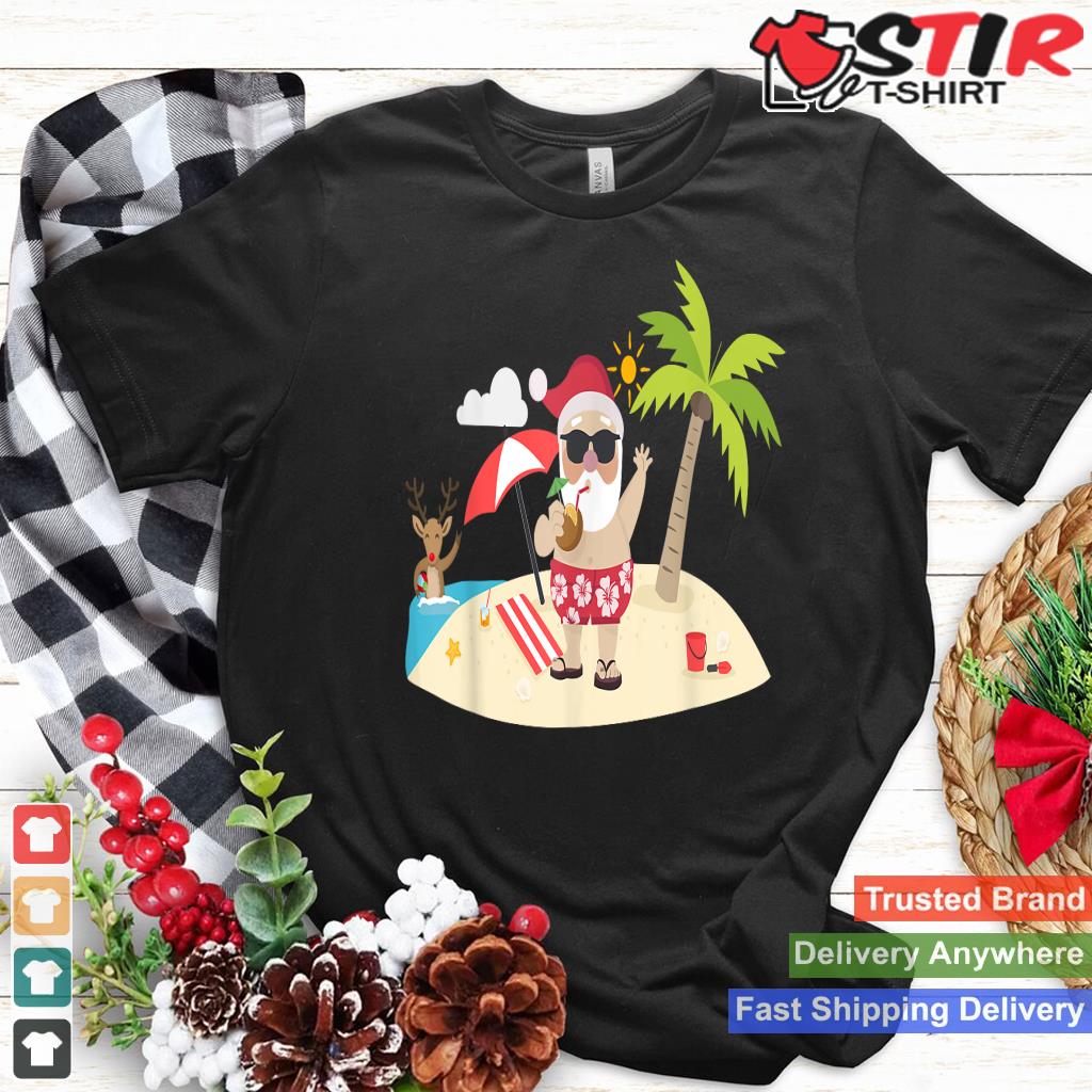 Santa Claus Surfing Hawaiian T Shirt_1 Shirt Hoodie Sweater Long Sleeve