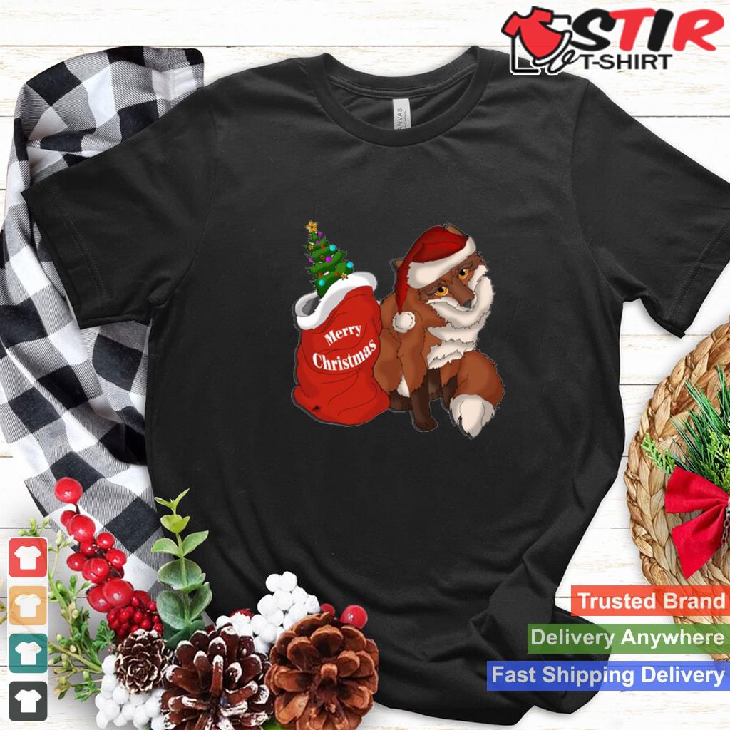 Santa Fox Is Coming To Town Shirt TShirt Hoodie Sweater Long