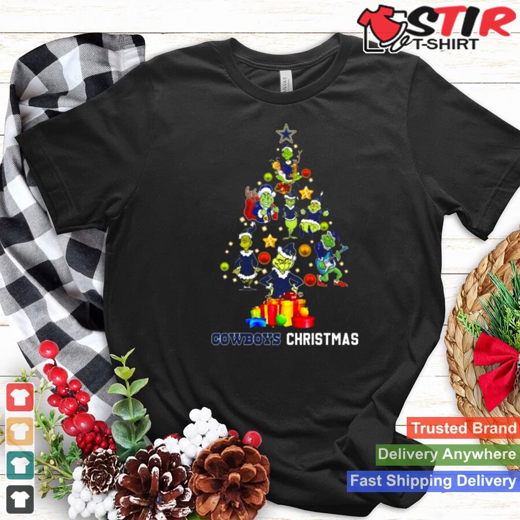 Santa Grinch Dallas Cowboys Christmas Tree 2023 Shirt TShirt Hoodie Sweater Long