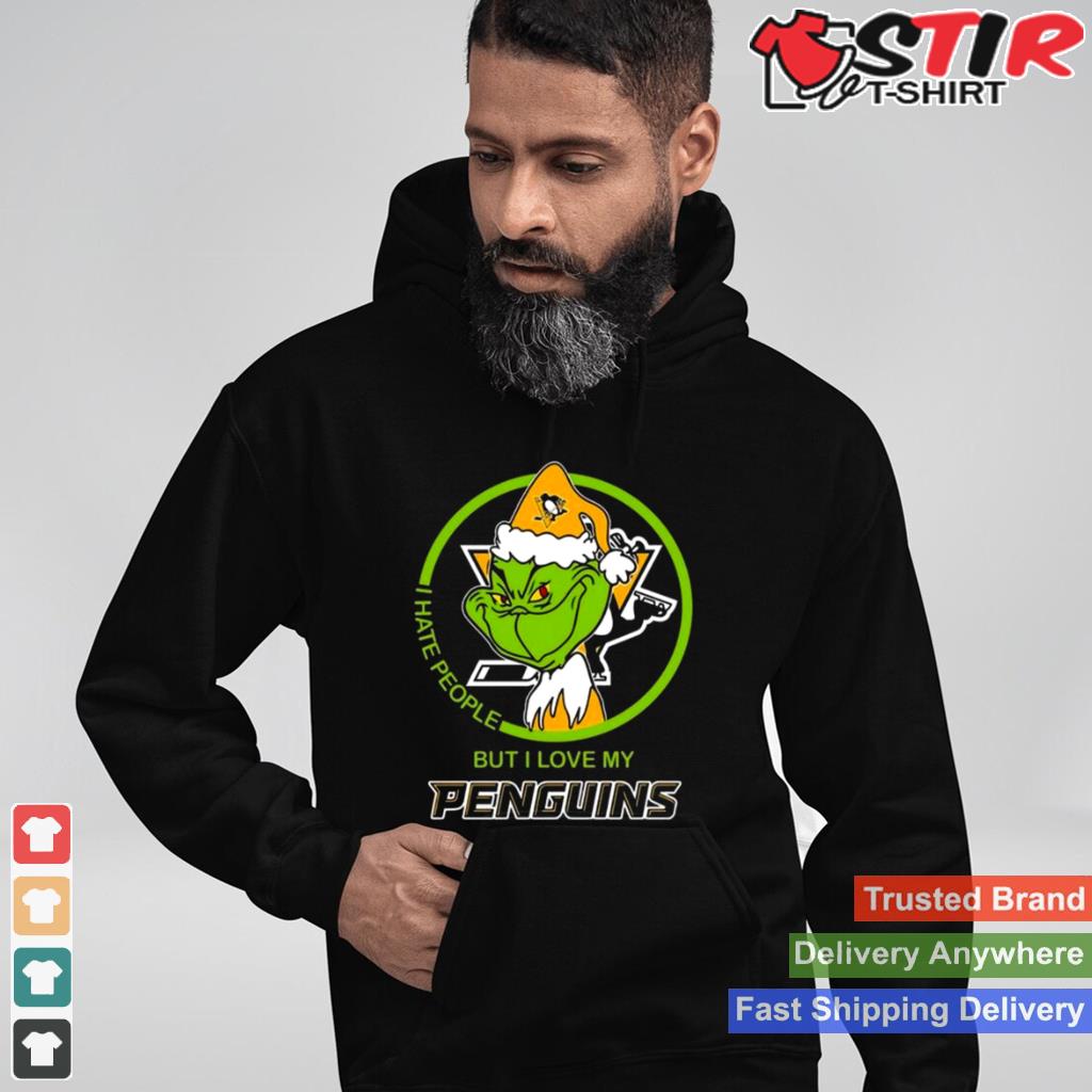 Santa Grinch I Hate People But I Love My Pittsburgh Penguins T Shirt TShirt Hoodie Sweater Long