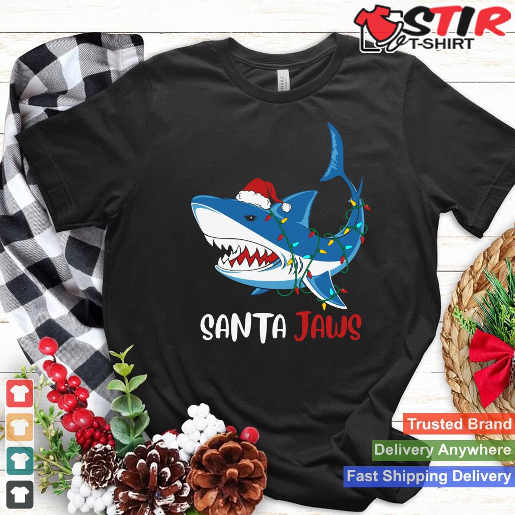 Santa Jaws Funny Christmas Shark Long Sleeve