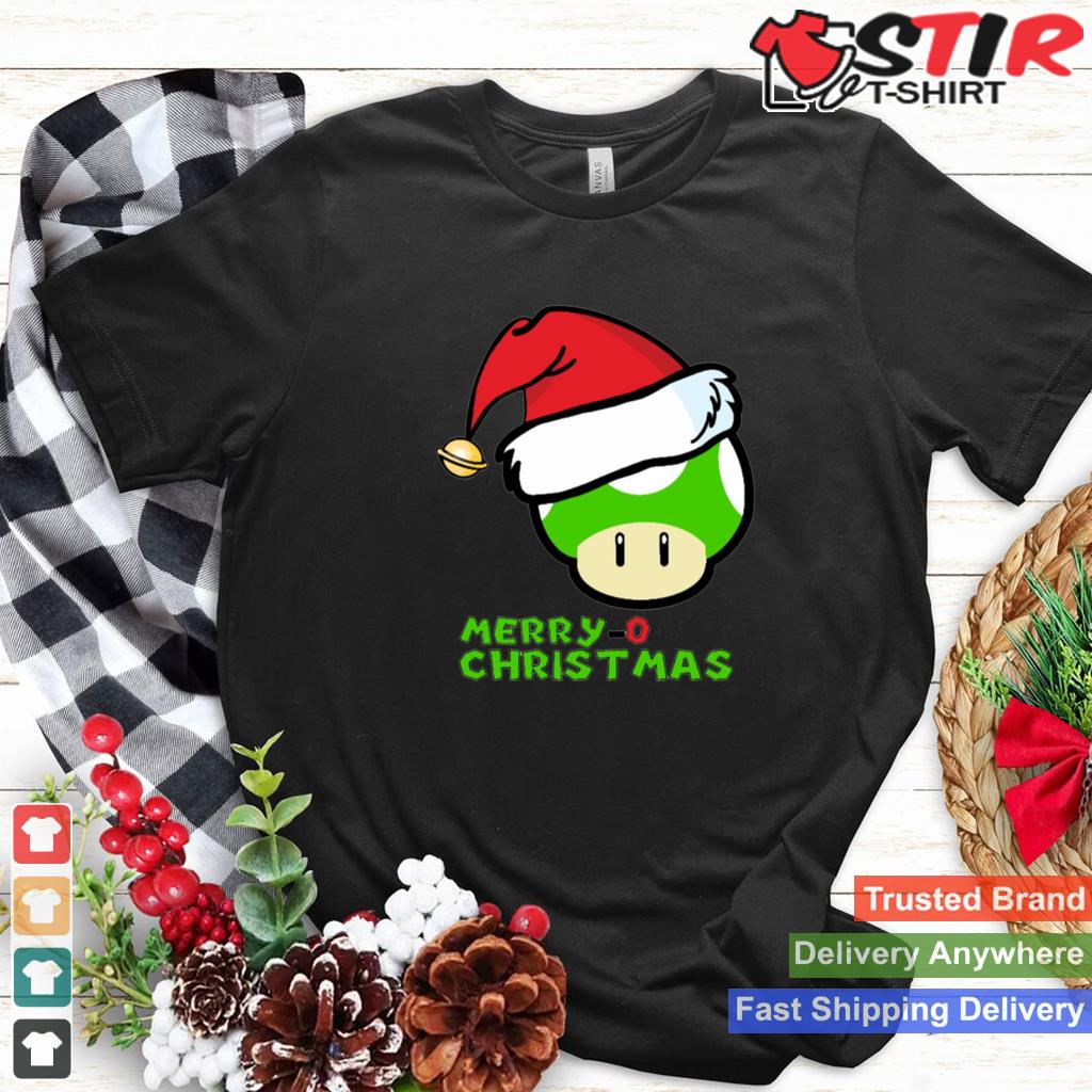 Santa Mushroom Merry O Christmas Shirt Shirt Hoodie Sweater Long Sleeve