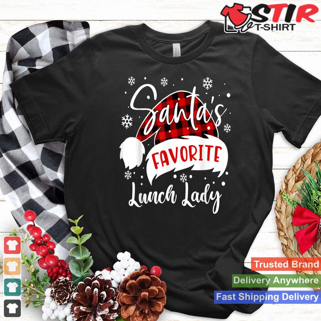 Santa's Favorite Lunch Lady Hat Flannel Christmas 2020_1 Shirt Hoodie Sweater Long Sleeve