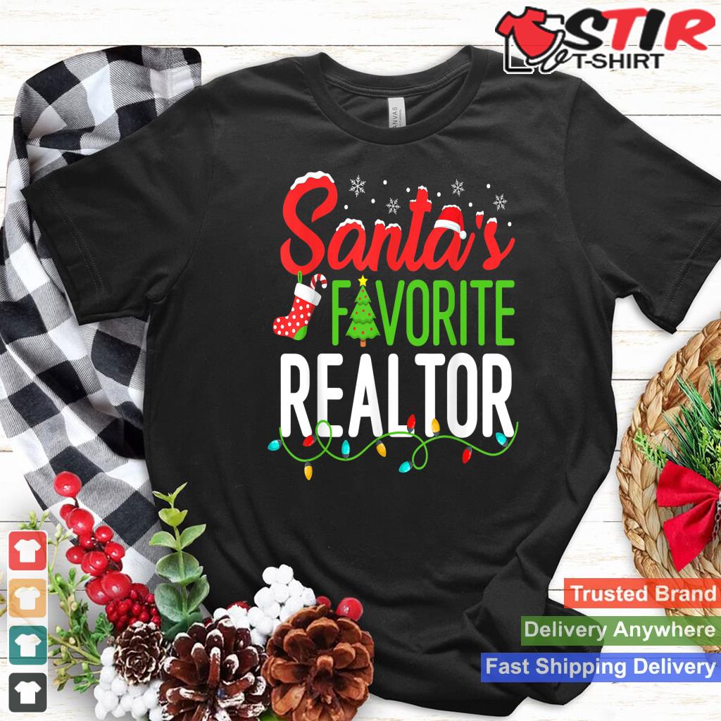 Santa's Favorite Realtor Christmas Real Estate Agent Funny