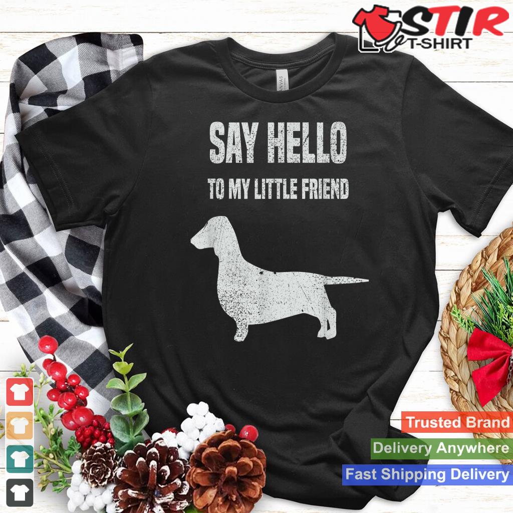 Say Hello To My Little Friend  Weiner Dog Dachshund T Shirt