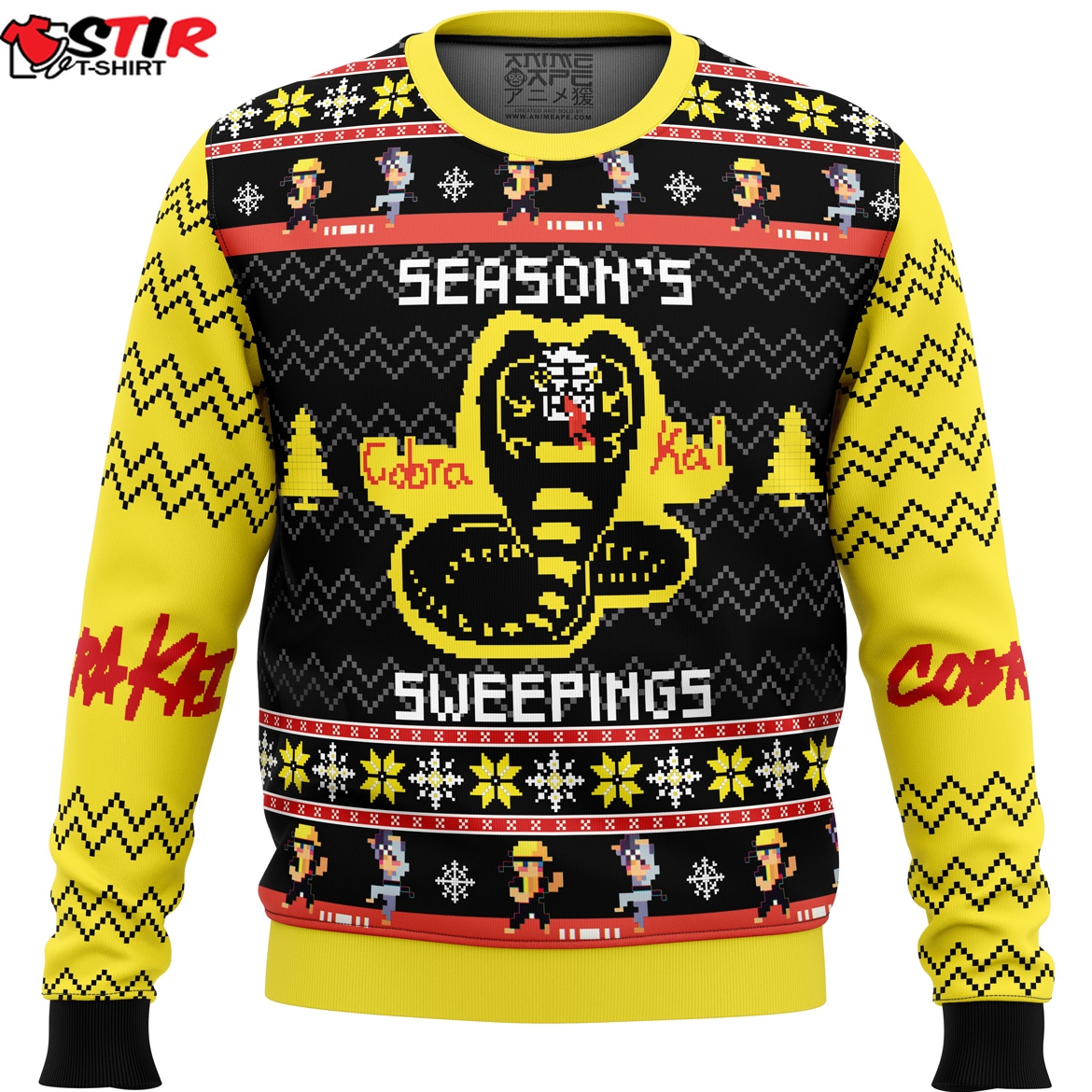 SeasonS Sweepings Cobra Kai Ugly Christmas Sweater Stirtshirt
