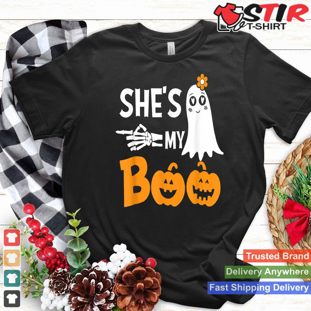 She's My Boo Shirt Pumpkin Halloween Matching Couples_1