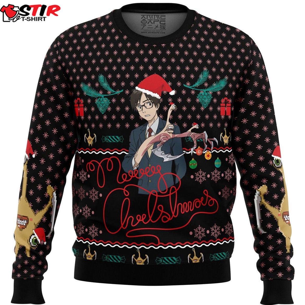 Shinichi Izumi Parasyte Ugly Christmas Sweater Stirtshirt