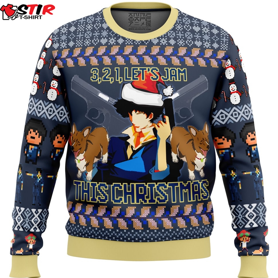 Spike Spiegel Cowboy Bebop Ugly Christmas Sweater Stirtshirt