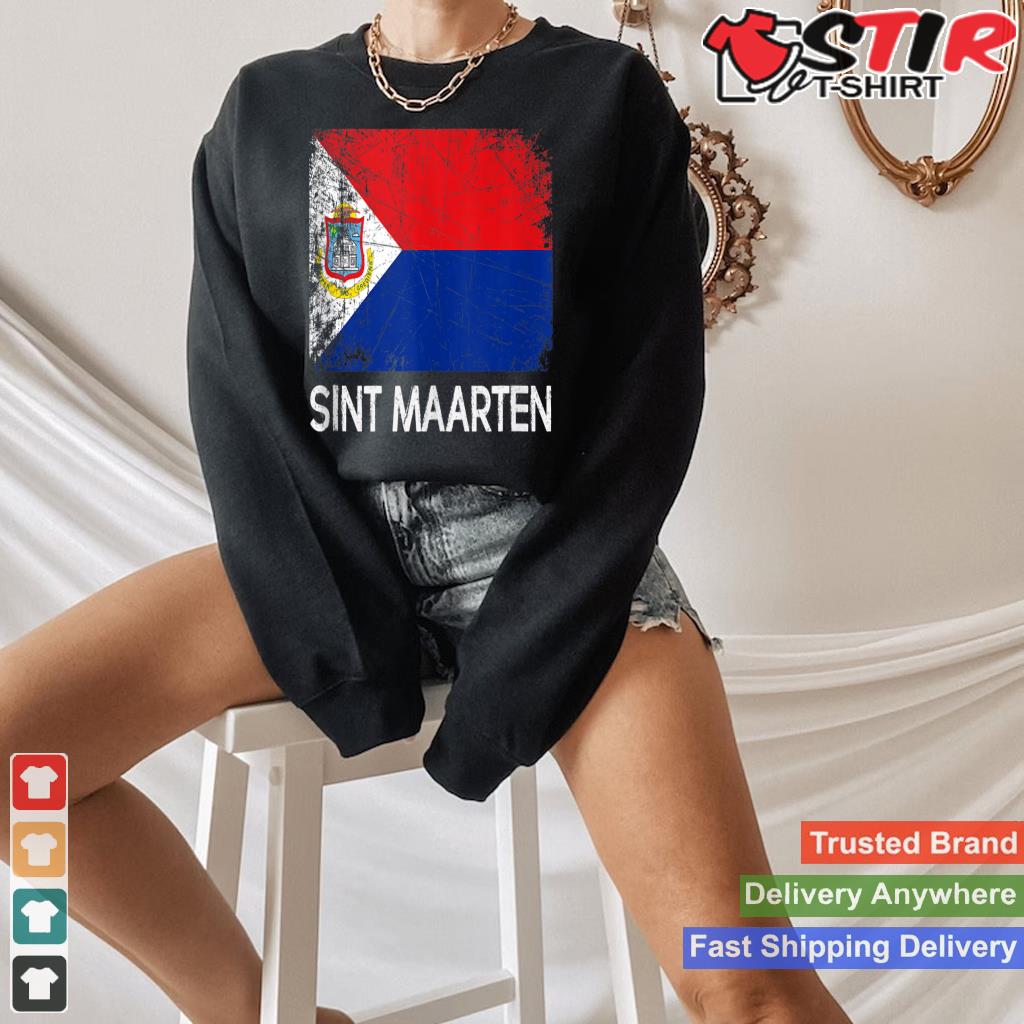 St Maarten Flag Design  Vintage Made In Sint Maarten Gift Tank Top Shirt Hoodie Sweater Long Sleeve