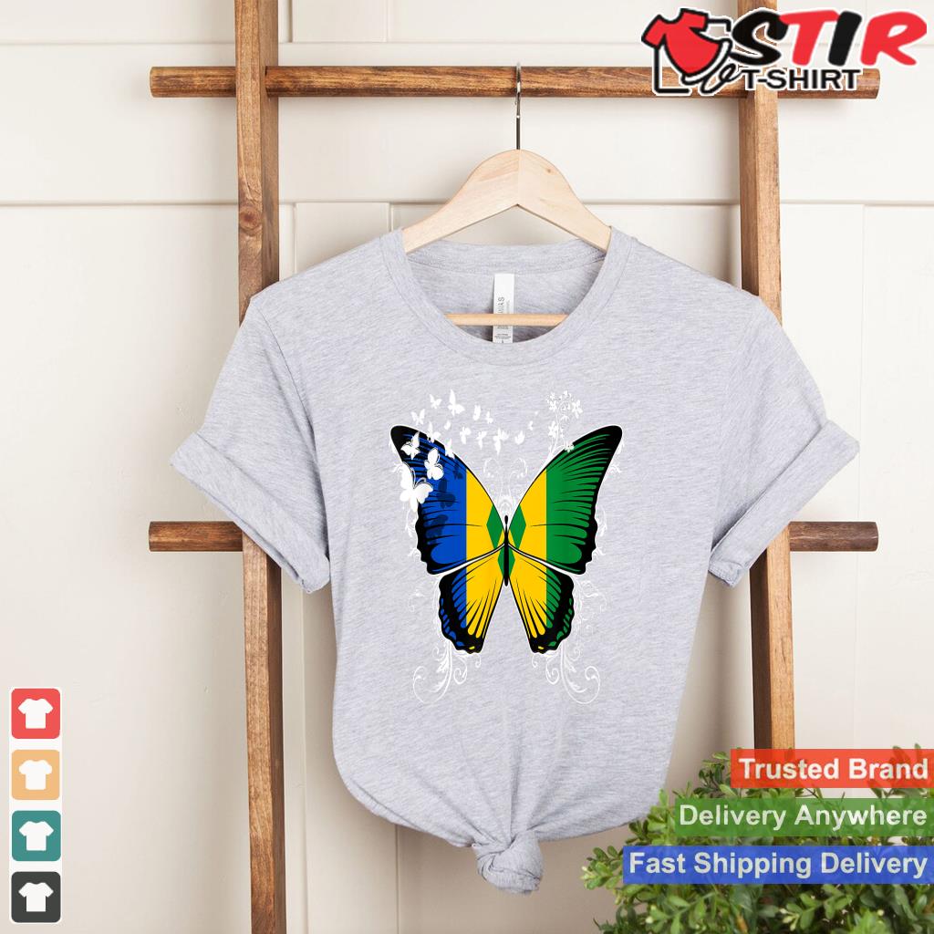 St Vincent Flag Shirt Butterfly Graphic T Shirt Shirt Hoodie Sweater Long Sleeve