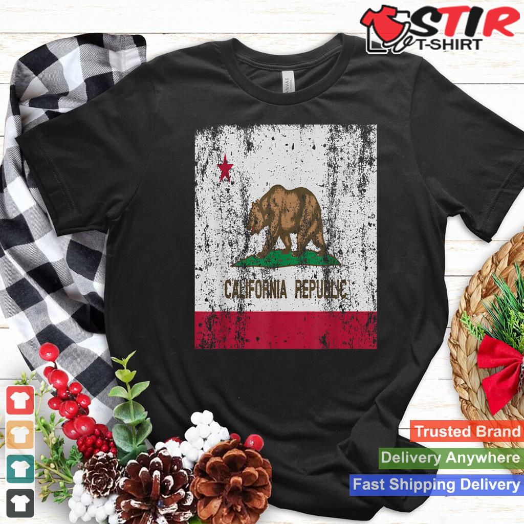 State Of California Flag Vintage Distressed Retro Gift Shirt Hoodie Sweater Long Sleeve