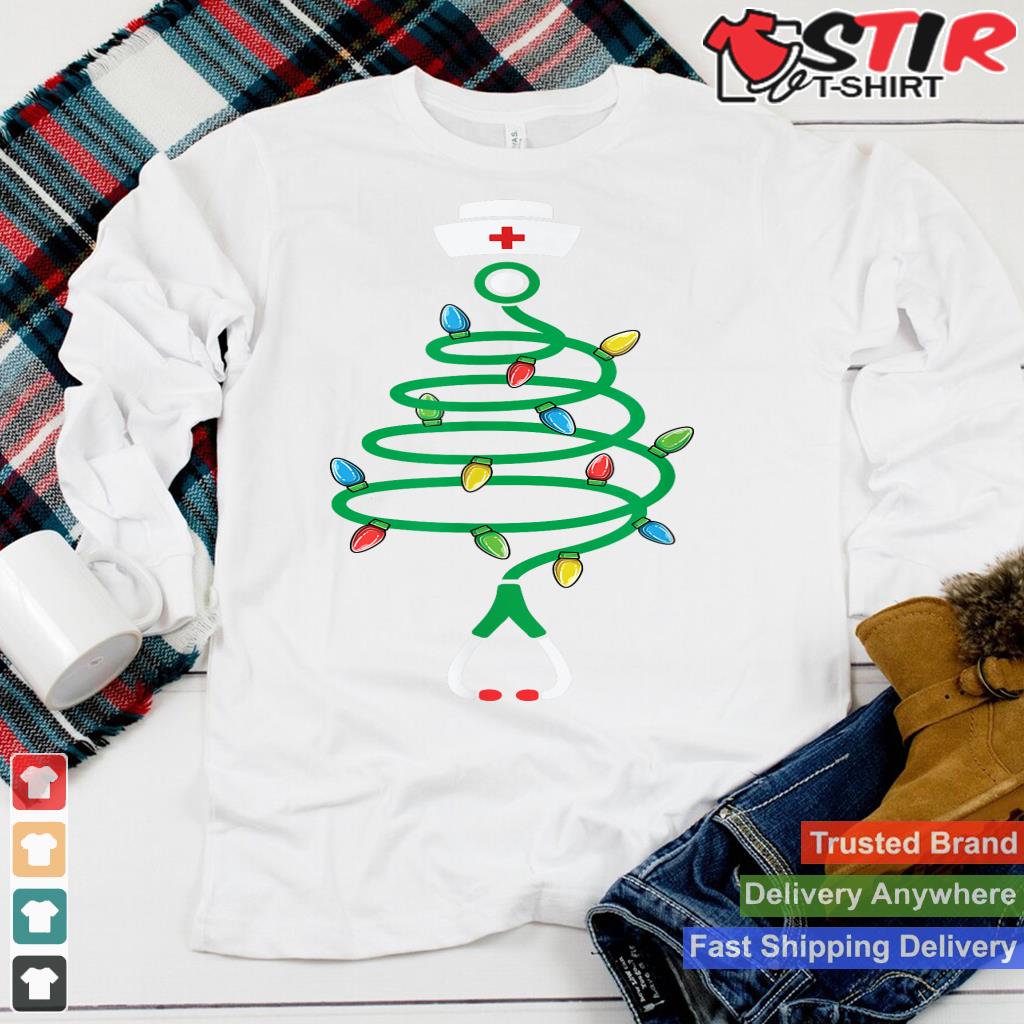 Stethoscope Christmas Tree Nurse Christmas Lights Xmas_1 Shirt Hoodie Sweater Long Sleeve