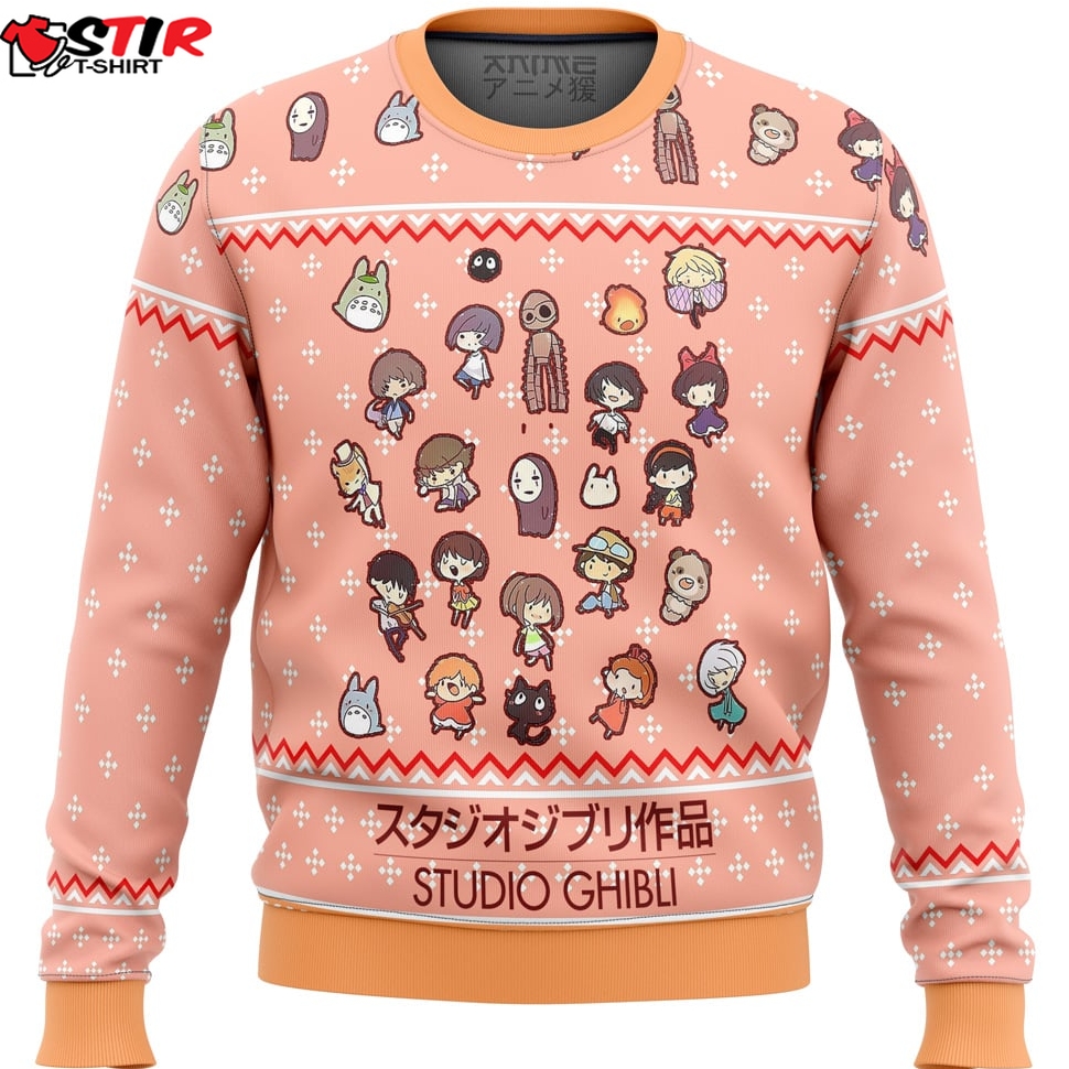 Studio Ghibli Cuties Ugly Christmas Sweater Stirtshirt