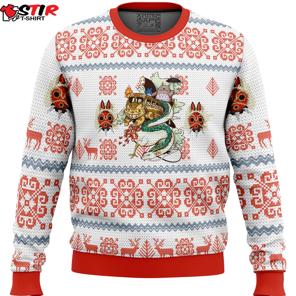 Studio Ghibli Light Ugly Christmas Sweater Stirtshirt
