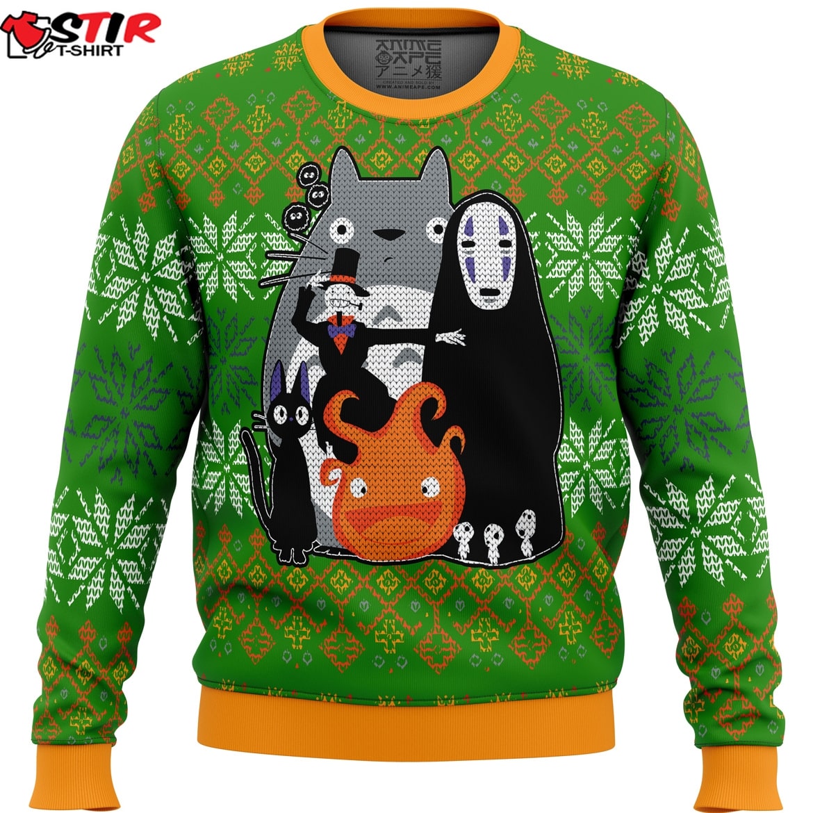 Studio Ghibli Miyazaki Squad Ugly Christmas Sweater Min Stirtshirt