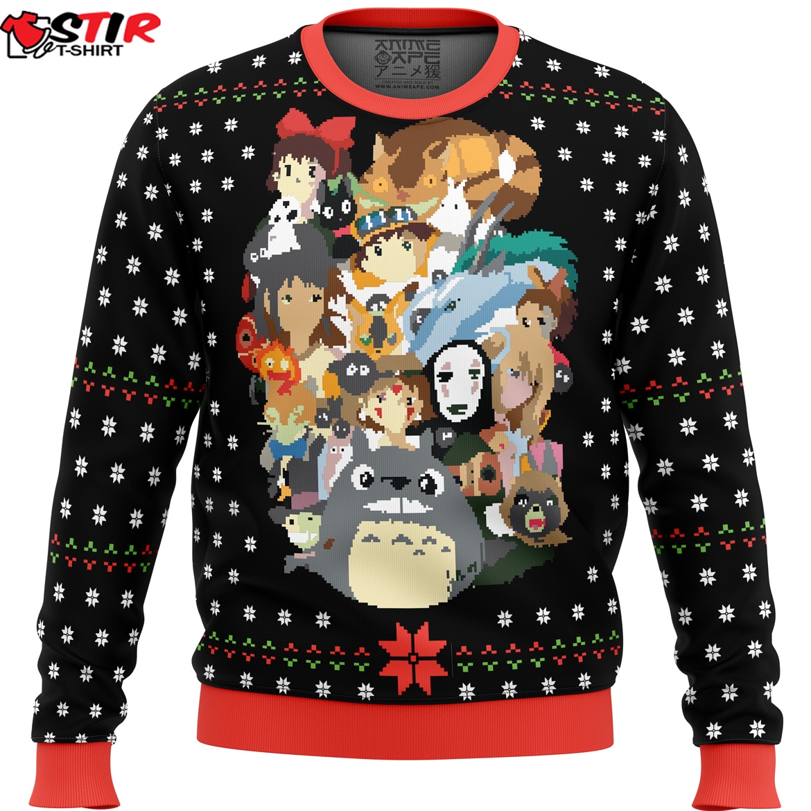 Studio Ghibli Xmas Main Miyazaki Ugly Christmas Sweater Stirtshirt