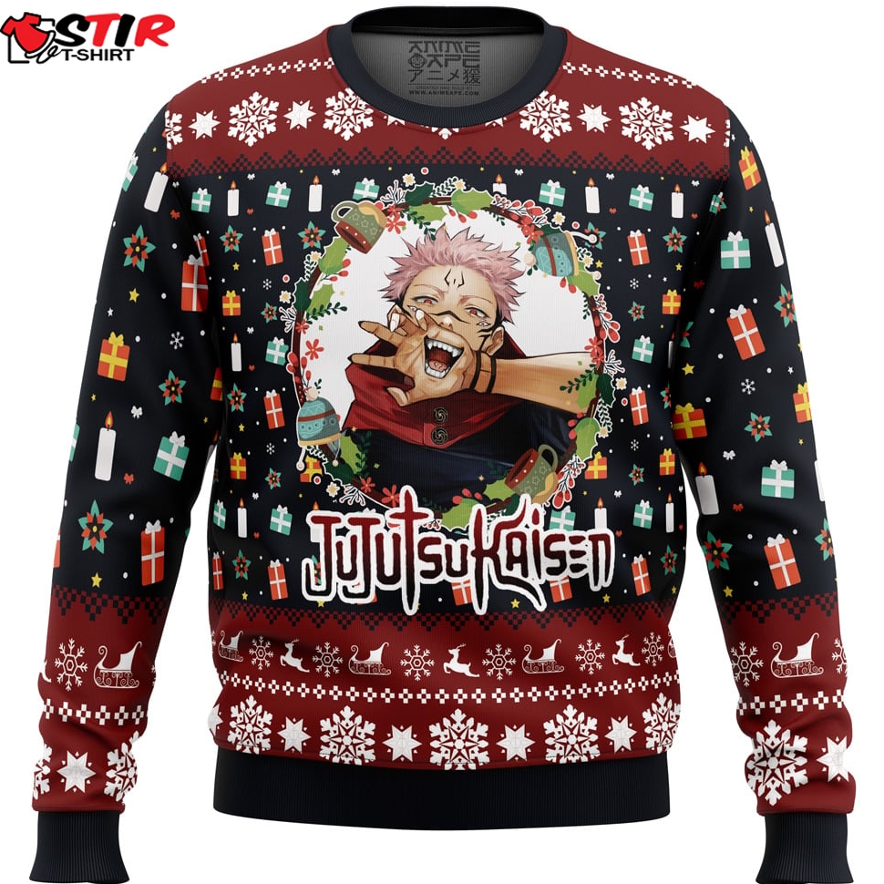 Sukuna Christmas Jujutsu Kaisen Ugly Christmas Sweater Stirtshirt