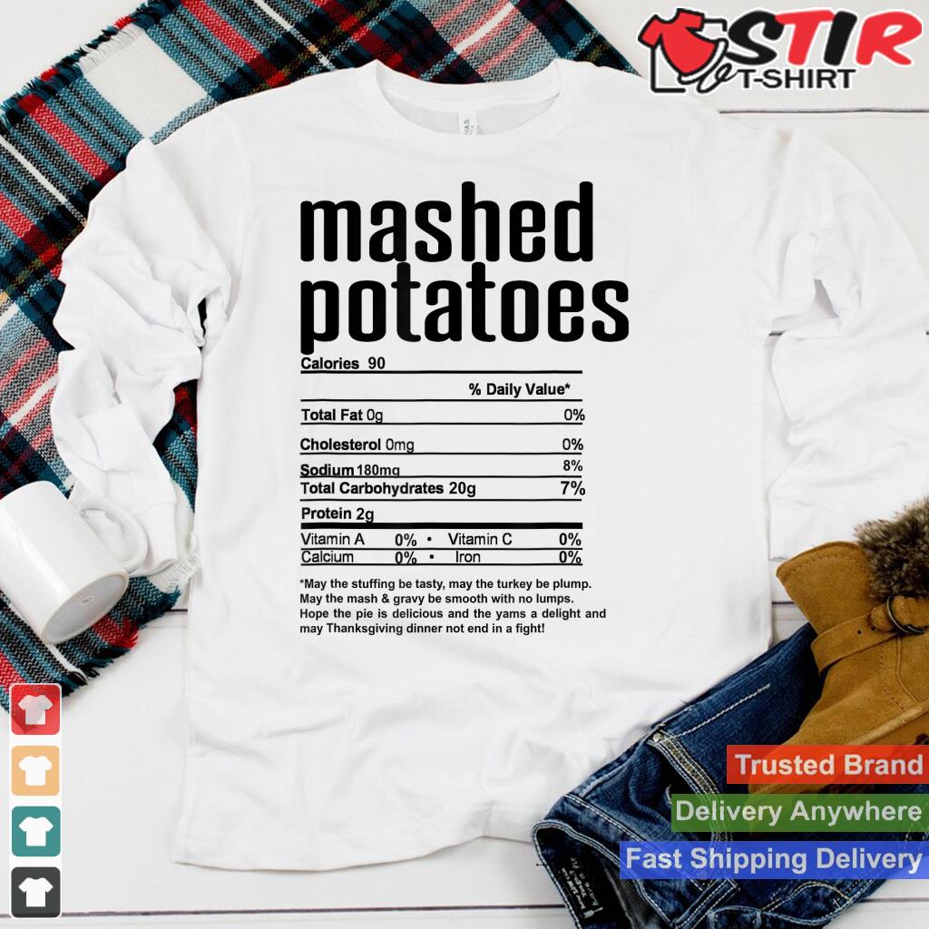 Thanksgiving Christmas Mashed Potatoes Nutritional Facts_1 Shirt Hoodie Sweater Long Sleeve