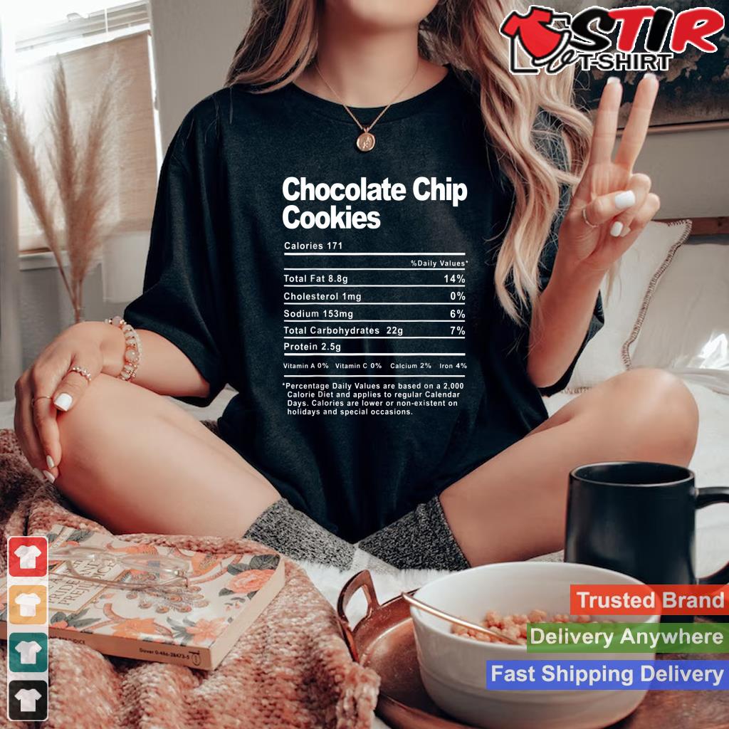 Thanksgiving Xmas Costume Nutrition Facts Choc Chip Cookies_1 Shirt Hoodie Sweater Long Sleeve