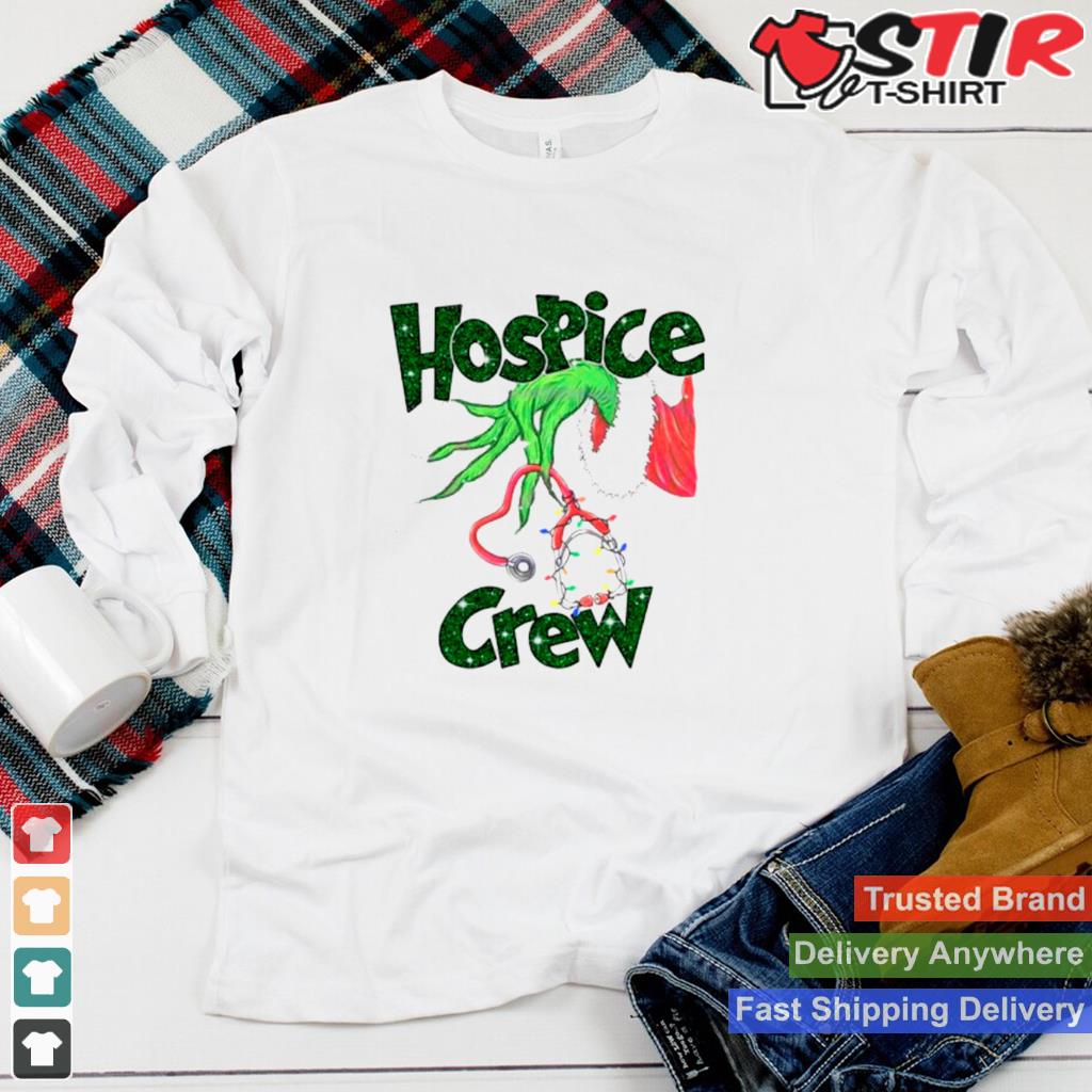 The Grinch Hand Christmas Hospice Crew Shirt TShirt Hoodie Sweater Long