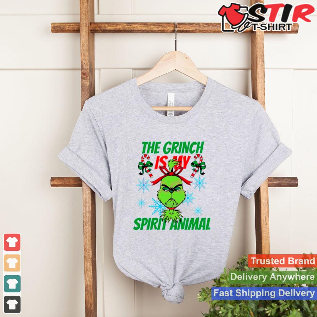 The Grinch Is My Spirit Animal Merry Christmas Shirt TShirt Hoodie Sweater Long