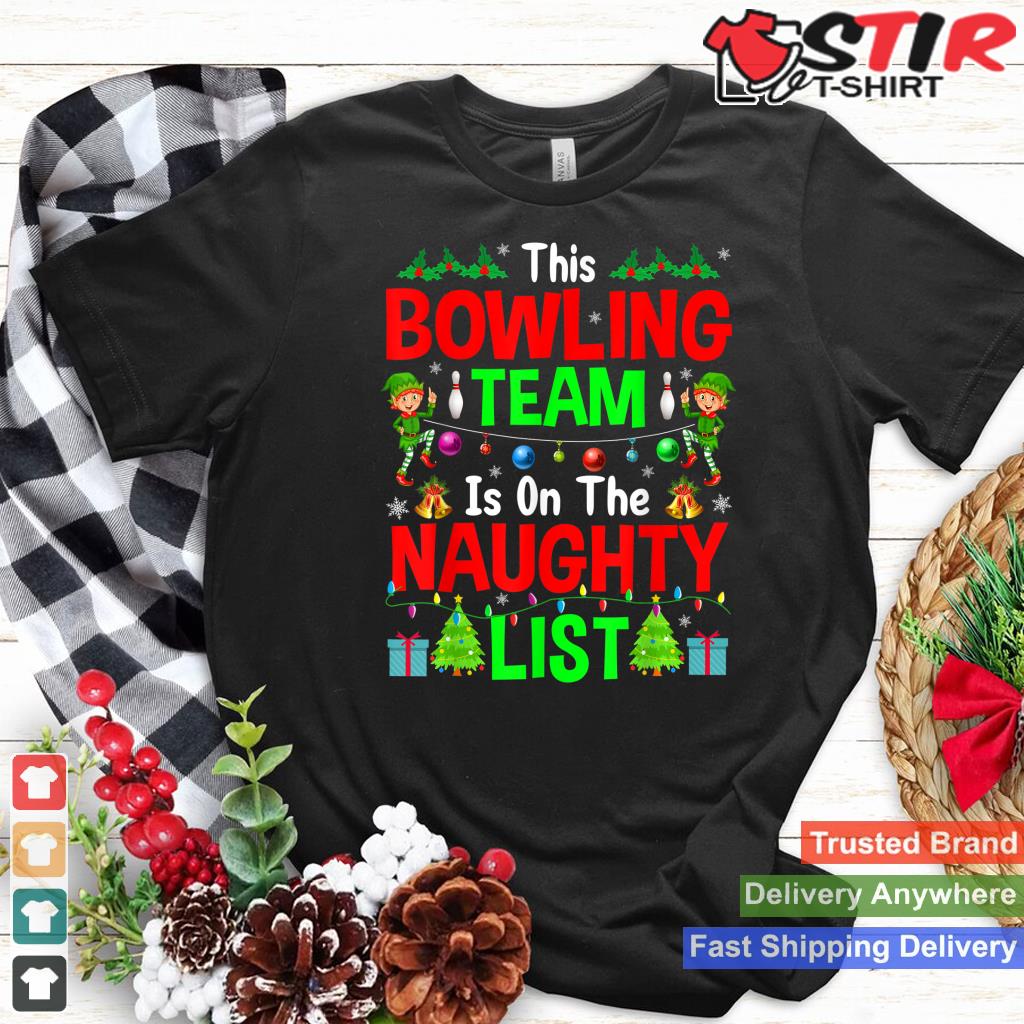 This Bowling Team On Naughty List Cute Christmas Elf Gifts_1