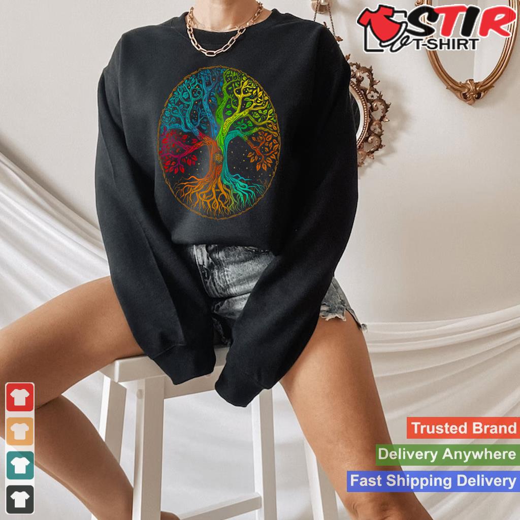 Tree Of Life Nature Art   Psychedelic Outdoor Rainbow_1 Shirt Hoodie Sweater Long Sleeve