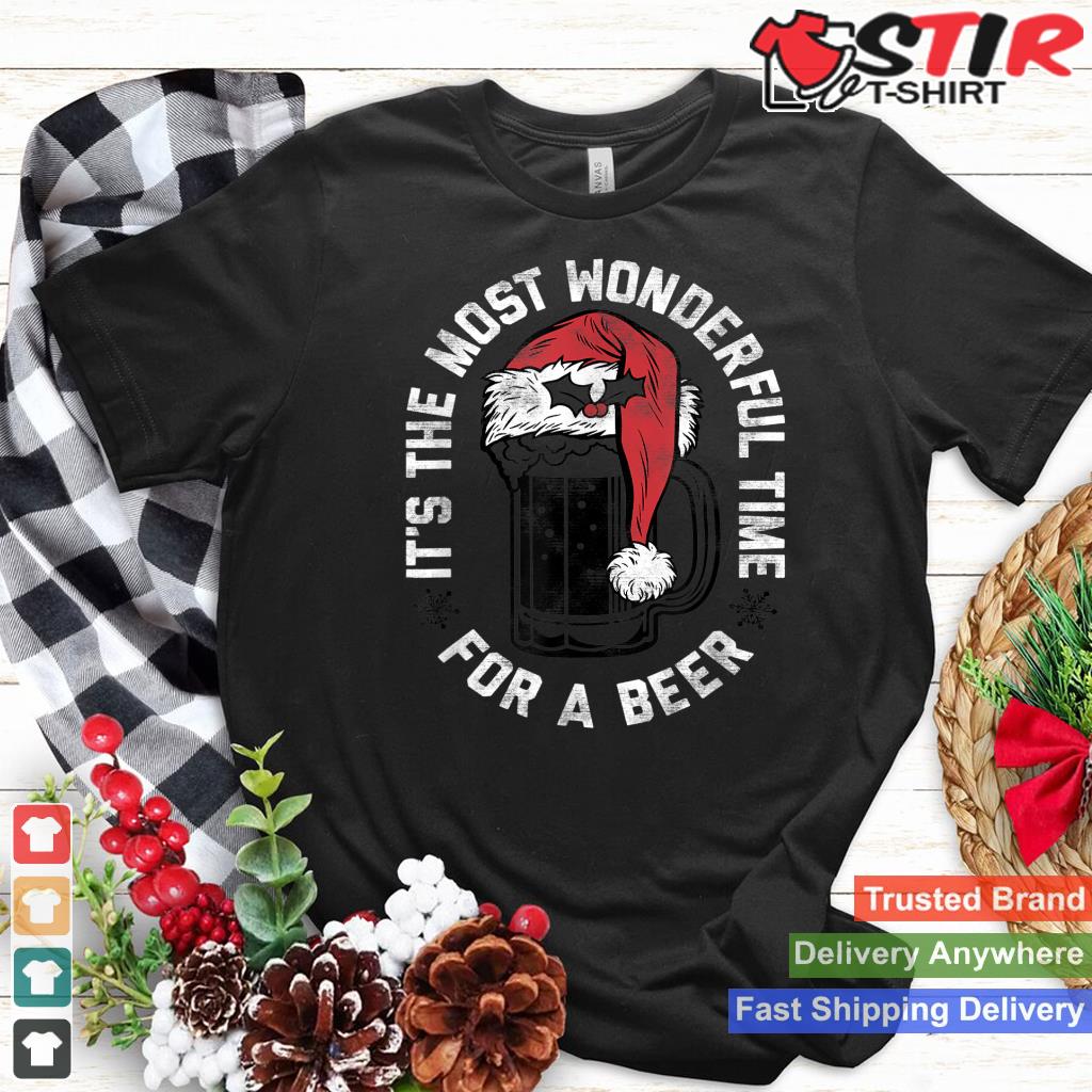 Trendy Christmas It's The Most Wonderful Time For A Beer Shirt Hoodie Sweater Long Sleeve