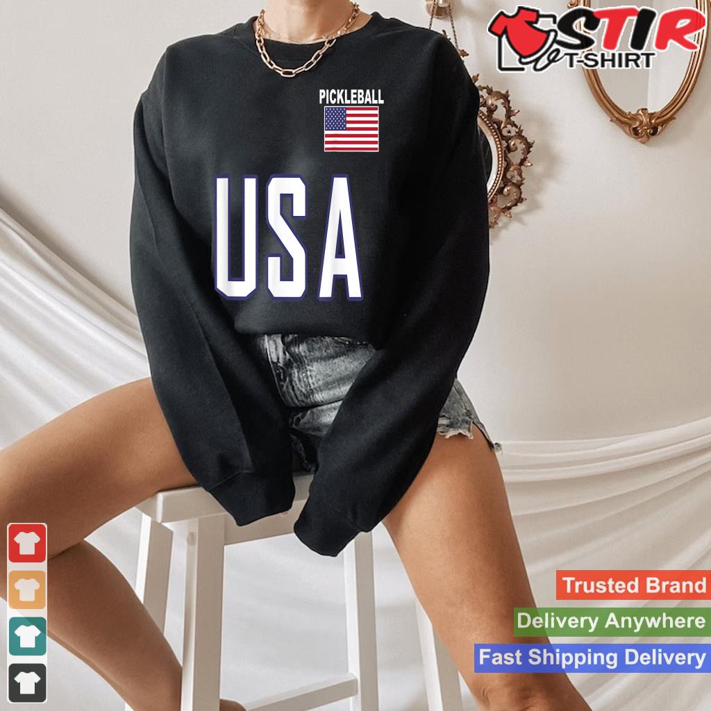 Usa Flag Pickleball Shirt Cool Pocket Equipment Jersey Tee Shirt Hoodie Sweater Long Sleeve