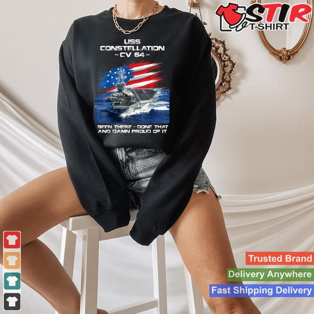 Uss Constellation Cv 64 Aircraft Carrier Veteran Usa Flag Shirt Hoodie Sweater Long Sleeve