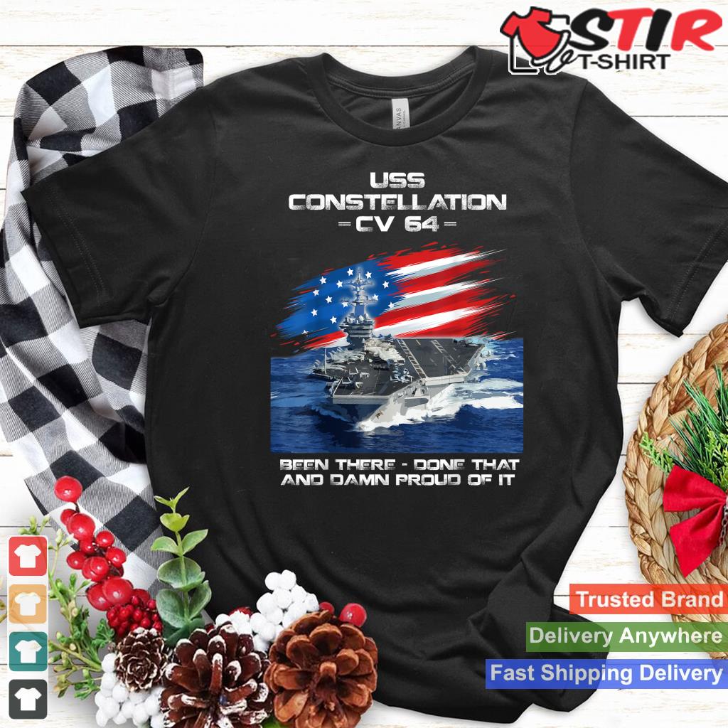 Uss Constellation Cv 64 Aircraft Carrier Veteran Usa Flag Shirt Hoodie Sweater Long Sleeve