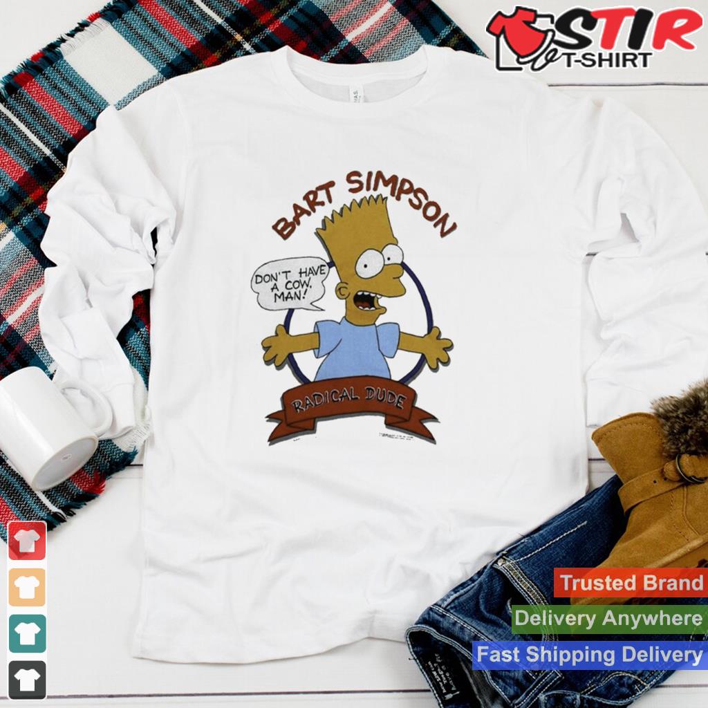 Vintage 1990 Bart Simpson Radical Dude Shirt TShirt Hoodie Sweater Long