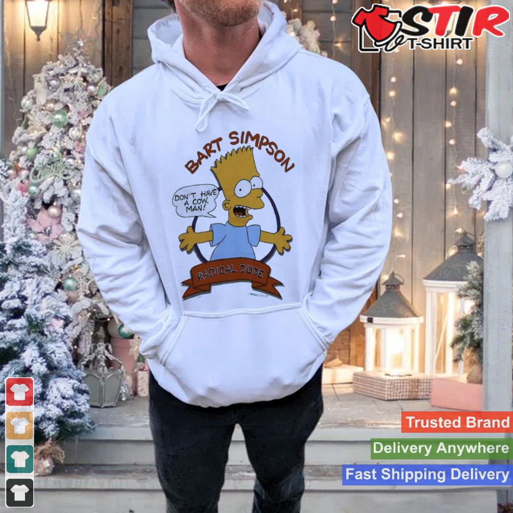 Vintage 1990 Bart Simpson Radical Dude Shirt TShirt Hoodie Sweater Long