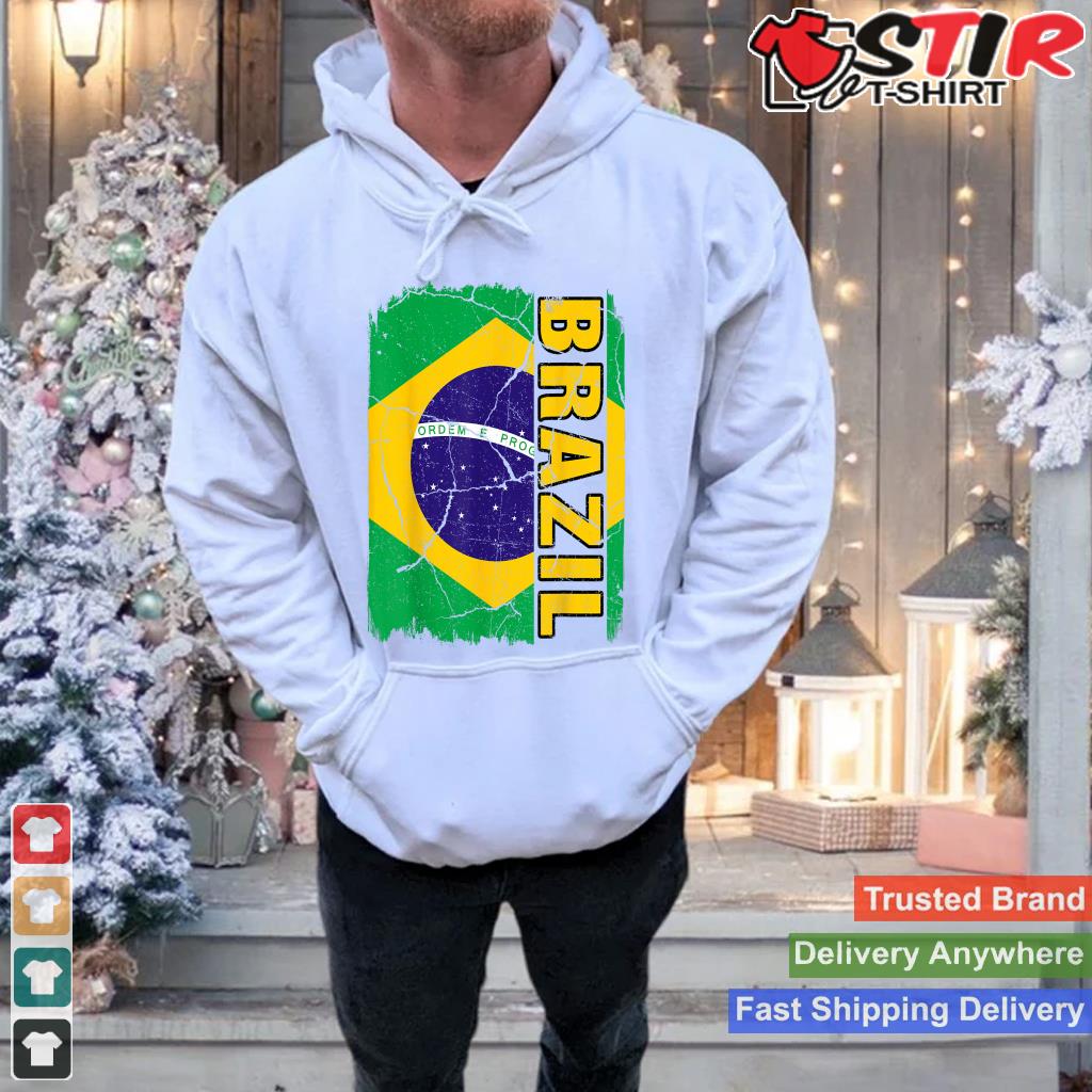 Vintage Brazilian Flag Brazil Pride Roots Heritage Gift_1 Shirt Hoodie Sweater Long Sleeve