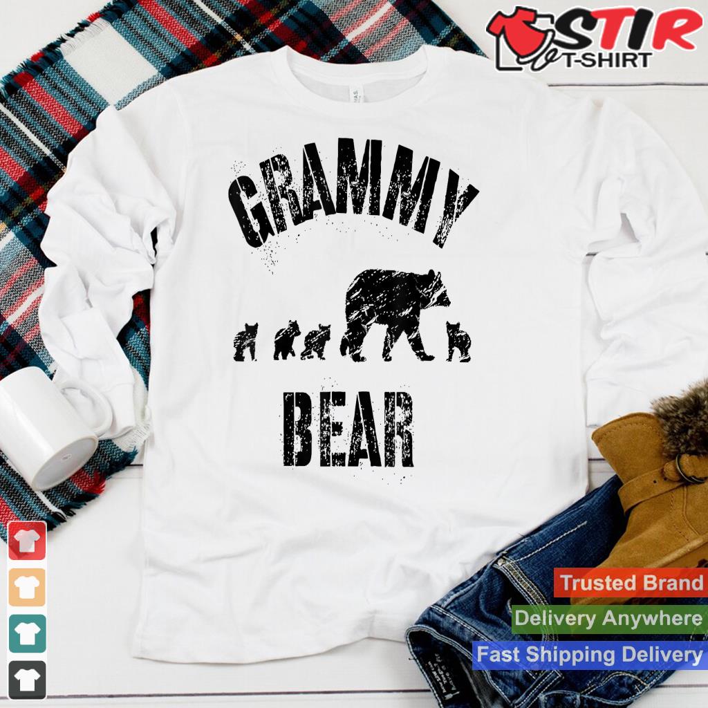 Vintage Grammy Bear With Four 4 Cubs Fun Grandma Gift Shirt Hoodie Sweater Long Sleeve