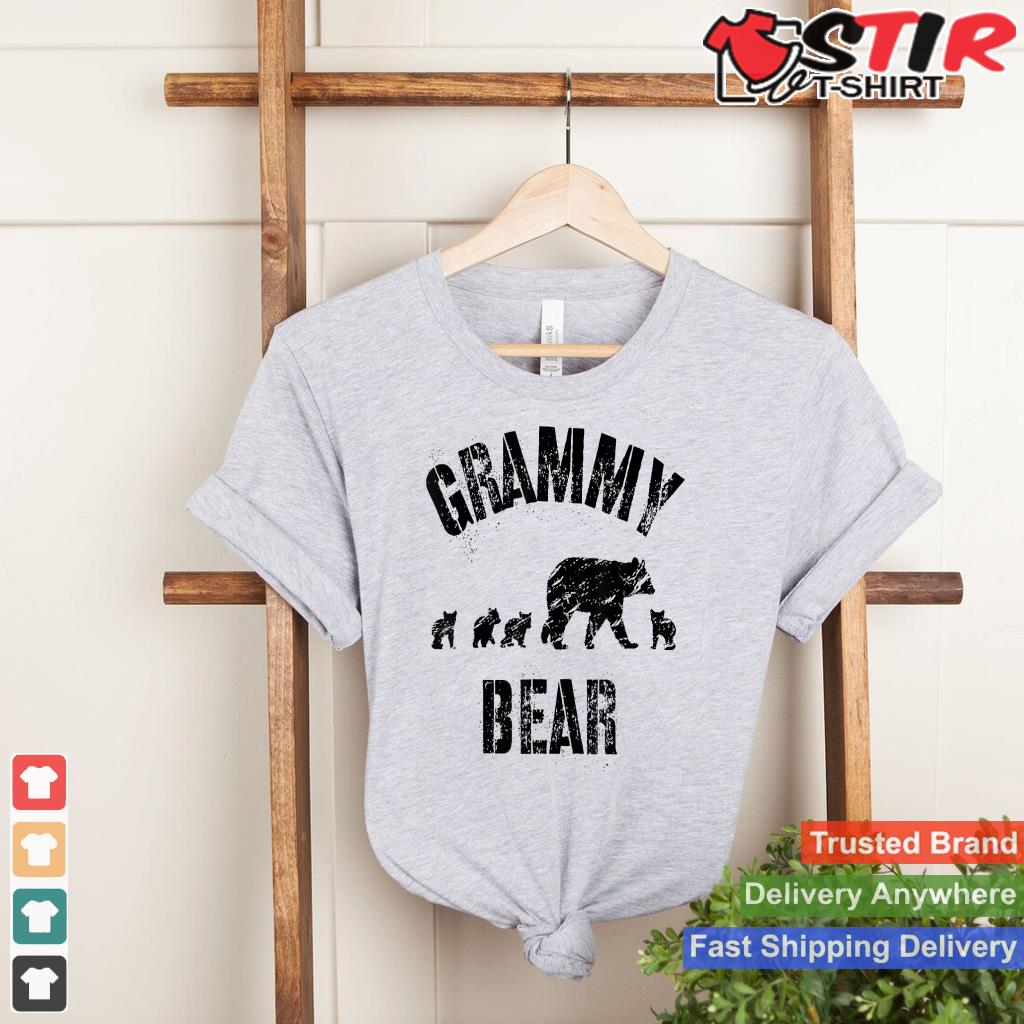 Vintage Grammy Bear With Four 4 Cubs Fun Grandma Gift Shirt Hoodie Sweater Long Sleeve