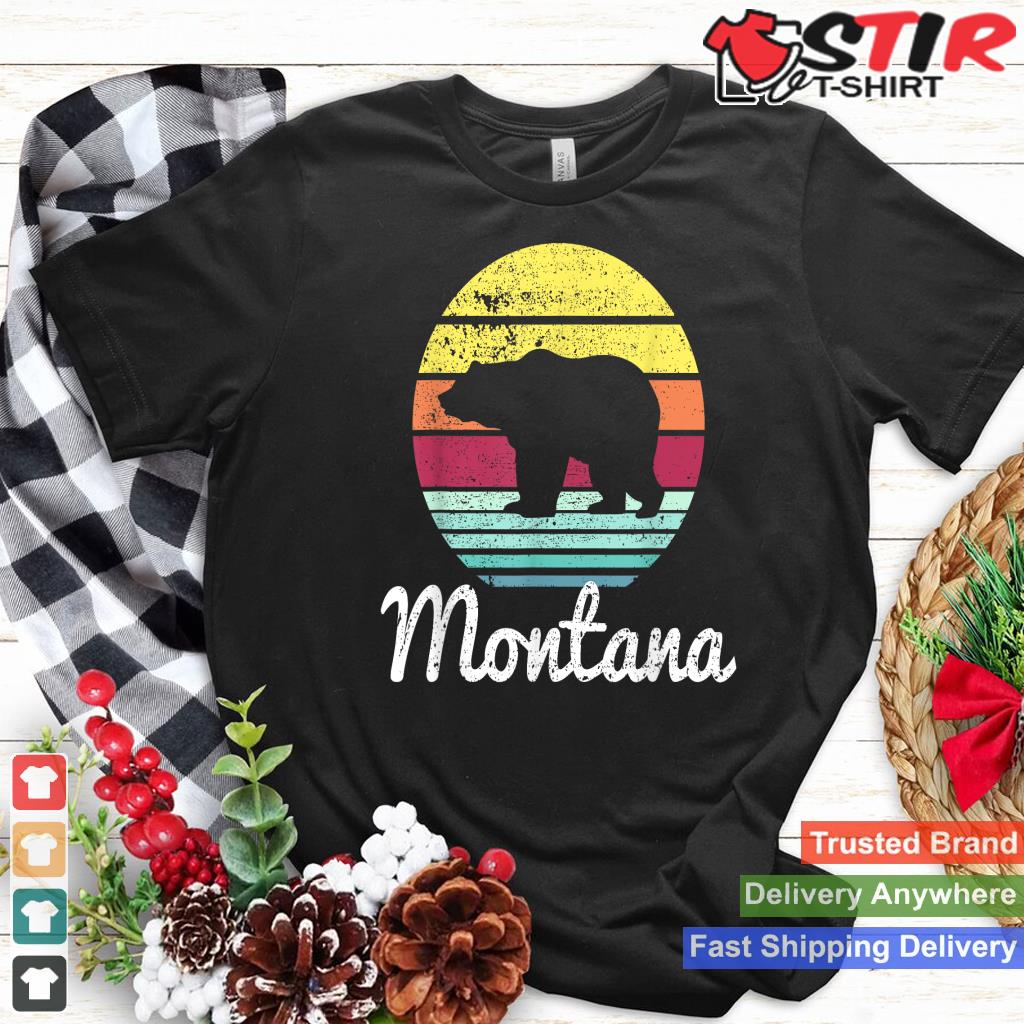 Vintage Retro Mt Montana Wildlife Bear Adventure Shirt Hoodie Sweater Long Sleeve